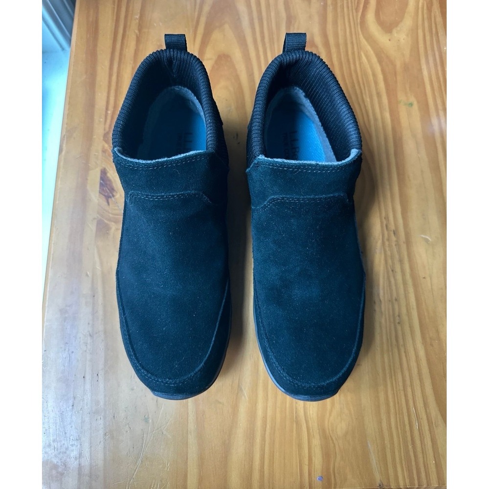 LL Bean Sz 8 Women's Ankle Boots Water resistant, insulated pull-on Black-suede